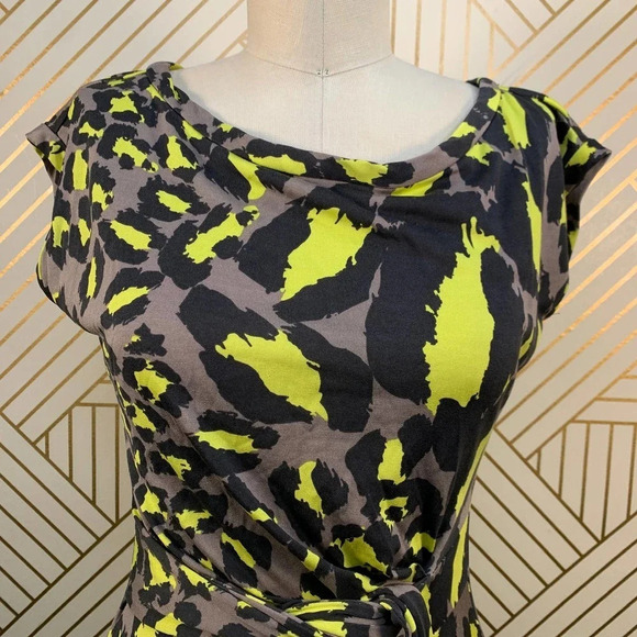 Diane von Furstenberg Vintage Ruched Leopard‎ Dress - Picture 4 of 12